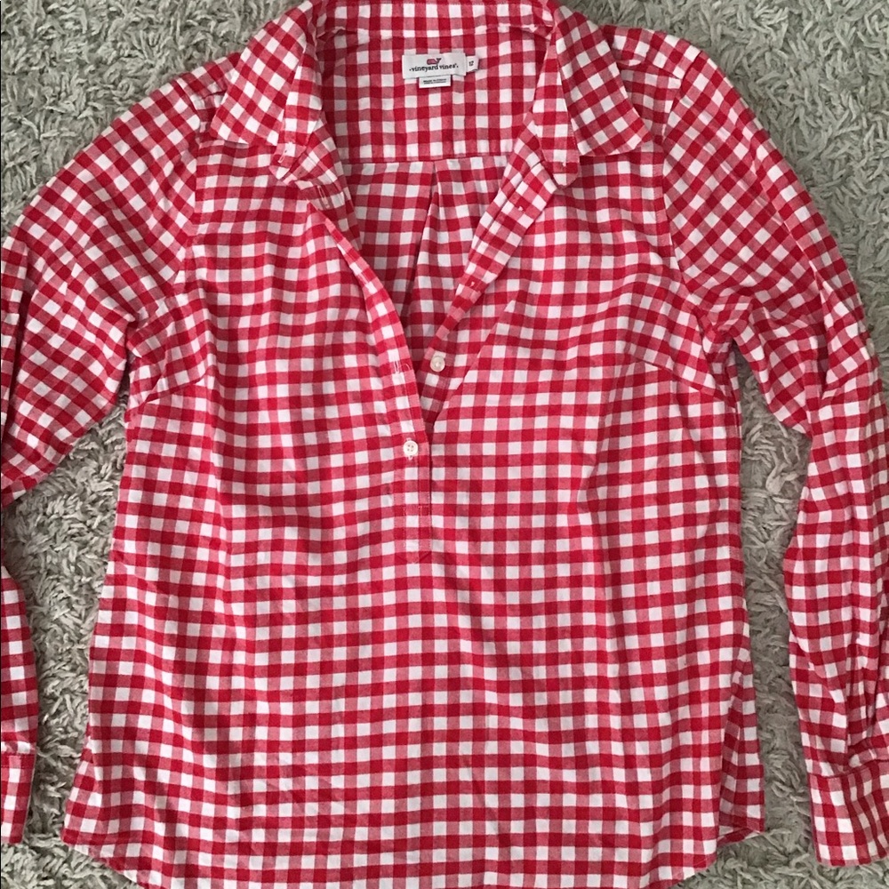 Vineyard Vines Flannel Blouse sz 12